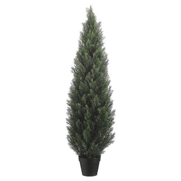 60" Potted Artificial Cedar Topiary Tree Bed Bath & Beyond 37772169